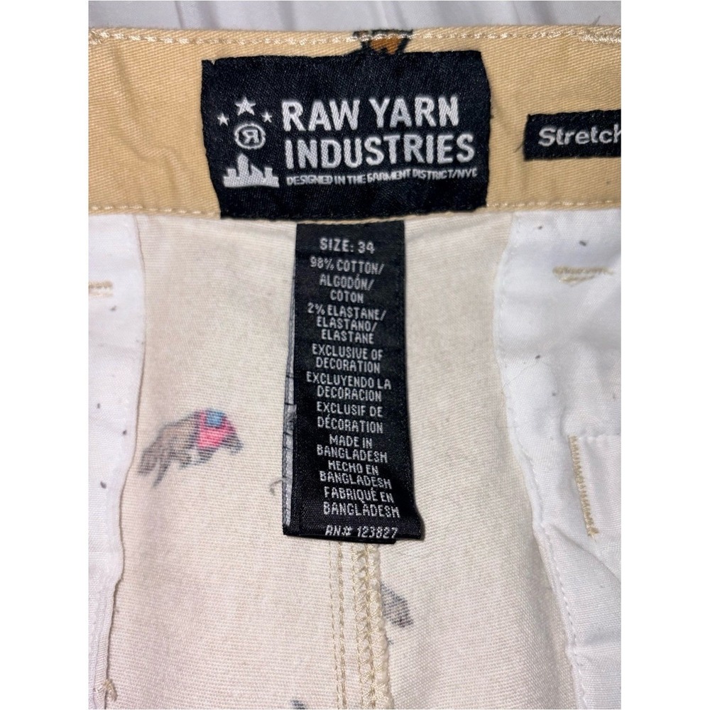 🐻 Men's Raw Yarn Industries Embroidered Chino Bear Shorts 🐻 - Picture 7 of 7